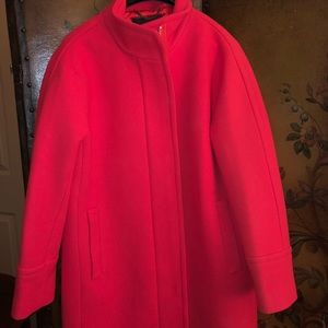 Red J.Crew Winter Coat